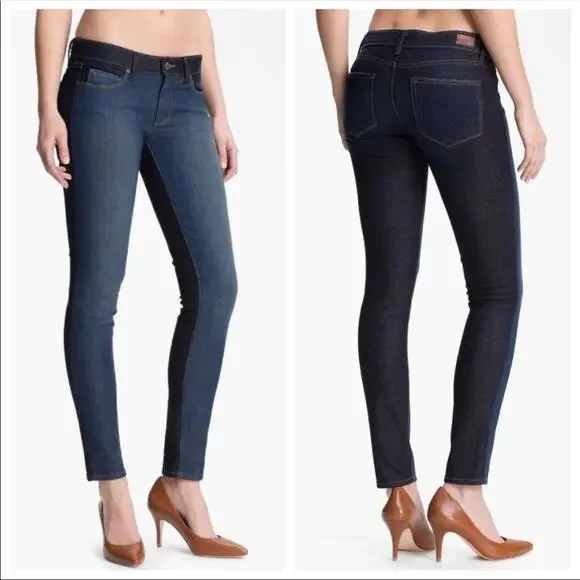 PAIGE Emily Ultra Skinny Jeans in Kala Two-Tone Blue 25 - Picture 1 of 7